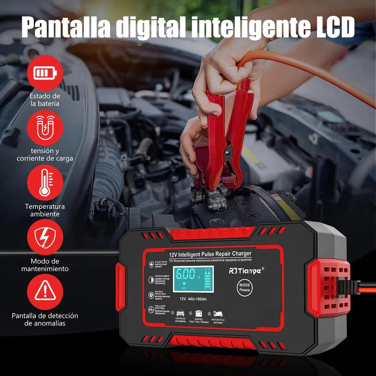 Cargador/Partidor Bateria Auto